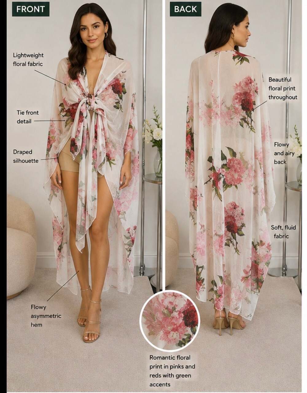 Petal and Pup Women's Tamzyn Wrap - Pink Floral